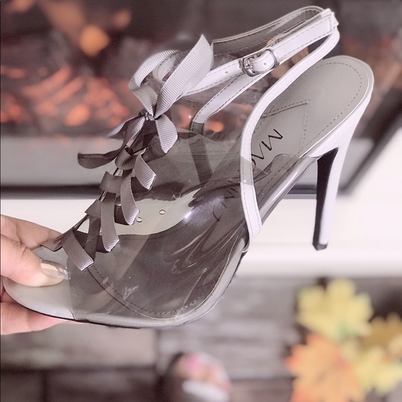 DEJADAIJE Shoes - Grey Transparent Heel Lace Up